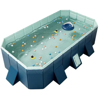 Multifunktionales faltbares Planschbecken für Familie und Haustiere | Tragbarer, nicht aufblasbarer Pool mit Tragegriff für Outdoor, Camping, Garten und Balkon