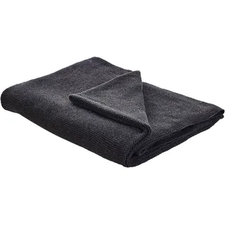 Beliani ASAKA Kuscheldecke 130 x 180 cm Dunkelgrau