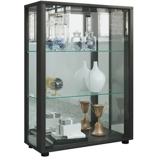 VCM Vitrine Sintalo 60 x 25 x 80 cm Schwarz