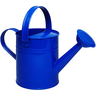 alles-meine.de GmbH kleine Gießkanne - Metall - blau - 1,5 Liter - für Kinder & Erwachsene - 23 cm - Blech Kindergießkanne - Henkel beweglich - Giesskanne Gärtner/Garten Mädche..