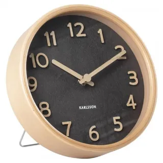 Karlsson Uhr Tischuhr Pure Wood Grain Black (22x4,5cm)