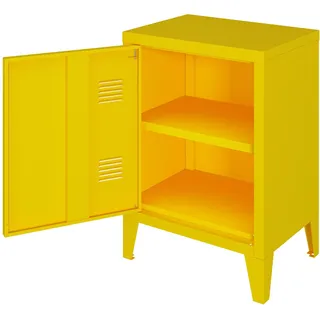 [en.casa] Nachtschrank Inari 57 x 40 x 30 cm Gelb
