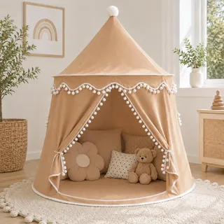 LIONHERZ® DAS ORIGINAL Spielzelt Baumwolle/Hanf | Kinderzelt Tipi Indoor