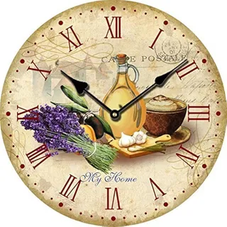 YOAI Wanduhr Küchenuhr Antik Nostalgie Rustikale Landhaus Quarz ohne Tickgeräusche Küchenuhr 30CM / 12 Zoll