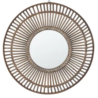 Beliani Wandspiegel Blasito 66 x 66 cm Braun