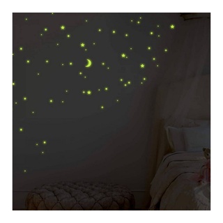 K&L Wall Art Wandtattoo Leuchtsterne Sternenhimmel Schlafzimmer 40x60cm selbstklebend, Kinderzimmer Leuchtbild
