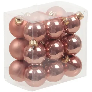 Annastore Weihnachtsbaumkugel Kleine Baumkugeln aus Glas Ø 2 cm/3 cm - Christbaumkugeln, Baumschmuck, Christbaumschmuck rosa Ø 3.0 cm