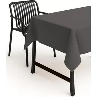 texpot Tischdecke Lotuseffekt Leinenoptik Bügelfrei Fleckschutz wasserabweißend (1-tlg) grau Quadratisch | 90 cm x 90 cm