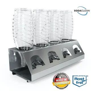 SodaClean® Premium 4er Flaschenhalter - für SodaStream Duo Crystal - Schwarz