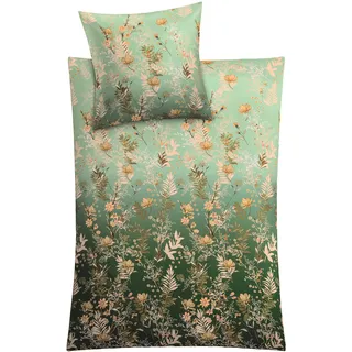 KLEINE WOLKE Zahra Floral Pistaziengrün 135 x 200 cm + 80 x 80 cm