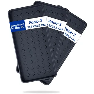 GARDENIX Schuhablage Schuhabtropfschale 3er Set Schwarz