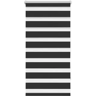 vidaXL Doppelrollo 60 x 120 cm schwarz