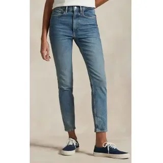 Polo Ralph Lauren für Damen. 211969391001 Super Slim High Rise Jeans blau (33/32), Lässig, Baumwolle, Denim