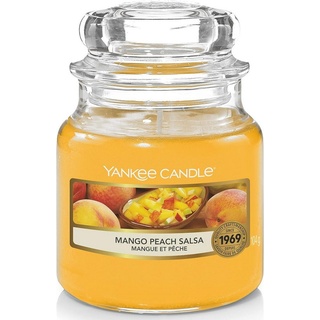 Yankee Candle Duftkerze Yankee Candle Mango Peach Salsa Duftkerze im Glas Klein 104g Brenndaue
