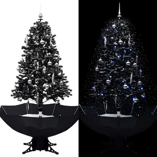 Schneiender Weihnachtsbaum Mit Schirmfuß Schwarz 170 Cm Pvc