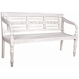 Garden Pleasure Gartenbank MOYO 960370 weiß Holz 150,0 cm