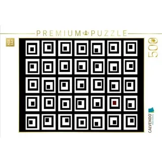 CALVENDO Puzzle Retro in schwarz und weißen Karos 500 Teile Lege-Größe 48 × 36 cm Foto-Puzzle für Erwachsene