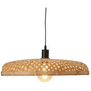 Marrakesch Orient & Mediterran Interior Pendelleuchte Boho Hängelampe Paloma handgefertigt aus Rattan in Natur 50 cm modern, Handarbeit braun