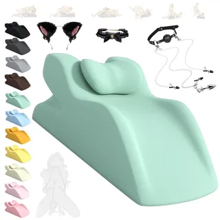 2026 Neu Miruvo Paarpillow - Intimkissen, Sex Kissen, Ergonomische Kissen, 27° Winkel für Gezieltere Stimulation, Entlastet Rücken, Hüfte Knie, für Mehr Intensität in Allen Stellungen(Graugrün)
