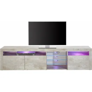 borchardt Möbel Lowboard Santa Fé, TV-Schrank 200 cm breit, Breite 200 cm grau
