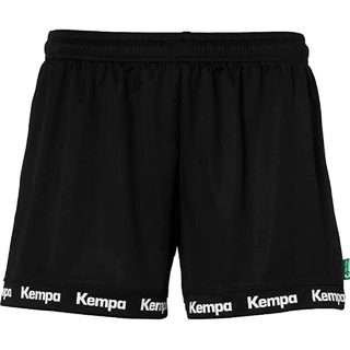 Kempa Wave 26 Shorts Damen Damen Mädchen Kurze Hose Handball Fitness Gym Shorts – Kurze Sporthose mit Kordelzugbund – Damenschnitt, Schwarz, S