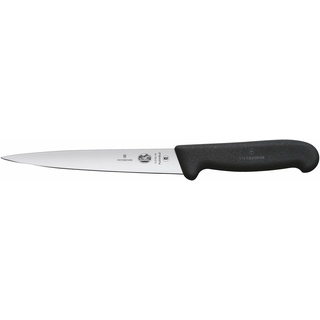Victorinox, Fibrox, coltello per affettare, 18 cm, lama flessibile, lavabile in lavastoviglie, colore nero