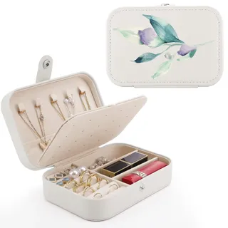 MAYCARI Schmuckkästchen Reise PU-Leder Schmuckschatulle Kleine Schmucketui für Ringe, Ohrringe, Halskette, Lippenstifte Mini Schmuck Tragbar Schmuckbox Geschenk