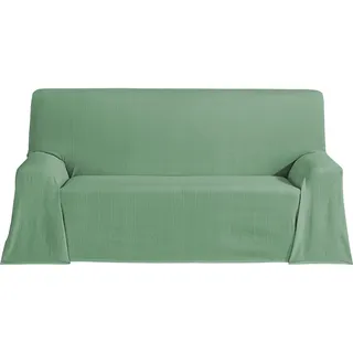 ECOMMERC3 Mehrzweck-Tagesdecke, Größe 180 x 260 cm, sowohl für Sofa als auch Bett, Mehrzweck-Tagesdecke, grün, dekorative Tagesdecke für Sofa, Bett, Sofaüberwurf, leicht und elegant