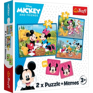 Trefl 2 in 1 Puzzles + Memos - Mickey Mouse (78 Teile)