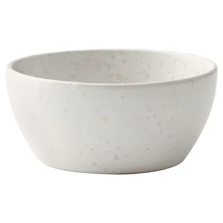 BITZ Schüssel, Schale, Müslischale, Snackschale aus Steingut, 14 cm im Durchmesser, Matt Creme