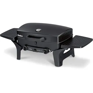 Enders® Gasgrill URBAN, Tischgrill, Grillen-, Kochen- und Backen Funktion, 2 Brenner Edelstahl, kleiner, mit Grill-Thermometer, Balkon-, Camping-Grill, Aluguss-Gehäuse, Gusseisen-Rost, #2095