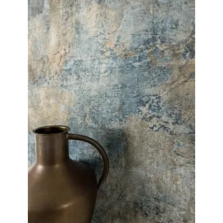 Newroom Vliestapete Gadiel Blue Tapete Betonoptik Beton,Zement, Blau Tapete Modern Beton - Betonoptik Betonwand Grau Braun Industrial Uni Zement für Wohnzimmer Schlafzimmer Küche, Betonwand blau