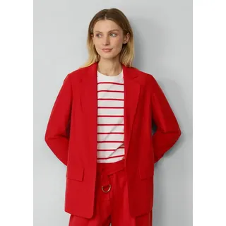 S.Oliver - Langer Blazer aus Viskosemix mit Raff-Detail am Ärmel, Damen, rot, 44