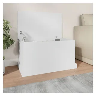 furnicato Truhe Praktische Aufbewahrungsbox 70 x 40 x 38 cm in Weiß (1 St), Stabile Kissenbox mit Deckel aus Massivholz als Tisch für Wohnraum weiß 70 cm x 38 cm x 40 cm