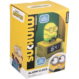 Paladone Minions Bob Symbol, Wecker – 14 cm Digitaluhr mit Nachtlicht, batteriebetrieben
