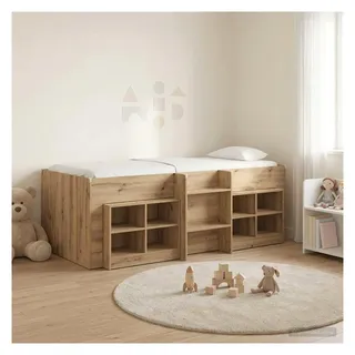 vidaXL Loft Bettgestell 3 Stk. Artisan-Eiche