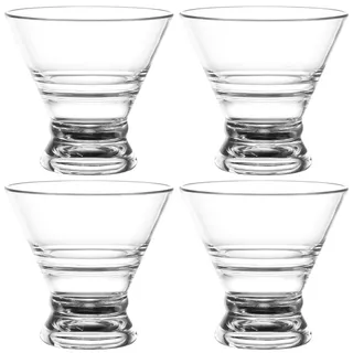 BUTORY Martini Gläser ohne Stiel 200ml Cocktailglas-Set Kurze und Kleine Margarita-Gläsers Klassische Martini Gläser 4 Stück (a)