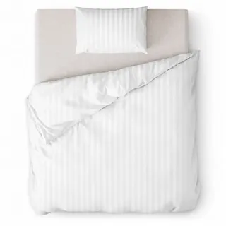 texpot Bettwäsche 20mm Bettwäsche weiß mit Hotelverschluß 100% Baumwolle, 1 teilig weiß