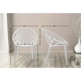 59 x 60 x 80 cm weiß 2 St.