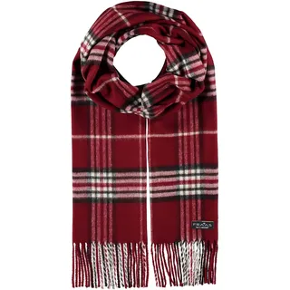 FRAAS Cashmink Schal 30 x 180 cm - Weicher als Kaschmir - Made in Germany - Schal kariert für Herren - Perfekt für Herbst und Winter Cassis - Einheitsgröße