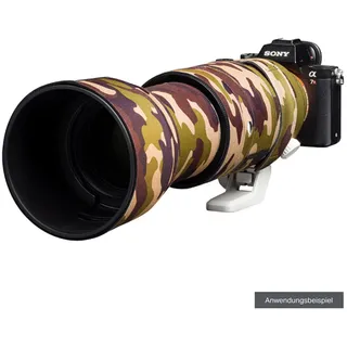 EasyCover Lens Oak Objektivschutz für Sony FE 100-400mm F4. 5-5.6 GM OSS Braun Camouflage