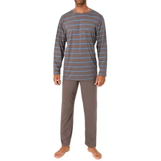 normann Pyjama Streifen Grau 50