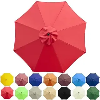 Sonnenschirm Ersatzbezug 2.7m 8 Streben, UV-Schutz Ampelschirm Bezug, Wasserdicht Schirmbezug Sonnenschirm Ersatzteile für Balkon, Garten, Pool und Strand