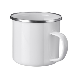 WESTMARK Emaille Tasse, 350 ml 2106226W , 1 Tasse, Farbe: Weiß