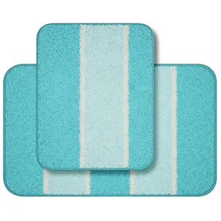 Grund Badematte 2er-Set   , blau , Synthetik , Maße (cm): B: 50 H: 1,8