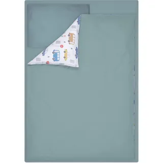 LIVARNO® Baby-Wendebettwäsche-Set, 3-teilig (Autos)