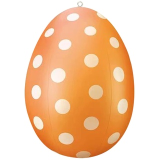 40 cm Osterei Ei - Dekoration zu Ostern - Riesige Osterei-Dekorationen | Osterdekorationen für den Außenbereich | Ostereier-Dekorationen für Schaufenster, Warenpräsentation, Garten, (Orange, One Size)