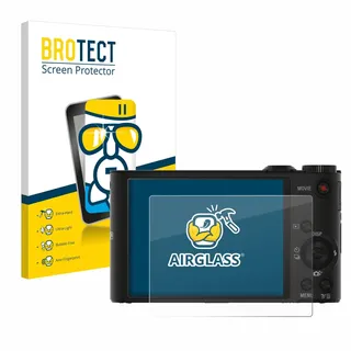 BROTECT Schutzglas für Sony Cyber-Shot DSC-WX300 / WX350 Schutzfolie Panzer Folie Glas[Extrem Kratzfest 9H, Anti-Fingerprint, Ultra-Transparent]