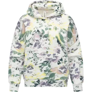 Kapuzenpullover RAGWEAR "Pirita Print", Damen, Gr. M (38), mehrfarbig, Material: 70% Baumwolle, 30% Polyester, oversize hüftbedeckend, hoch geschlossener Ausschnitt, Ärmel ohne Ärmelschlitz Rippbündchen, Pullover Kapuzenpullover, Hoodie mit verstellbarer Kapuze