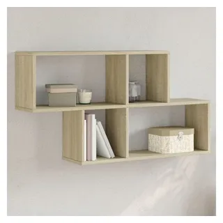 vidaXL Wandregal 100 x 20 x 53 cm Braun